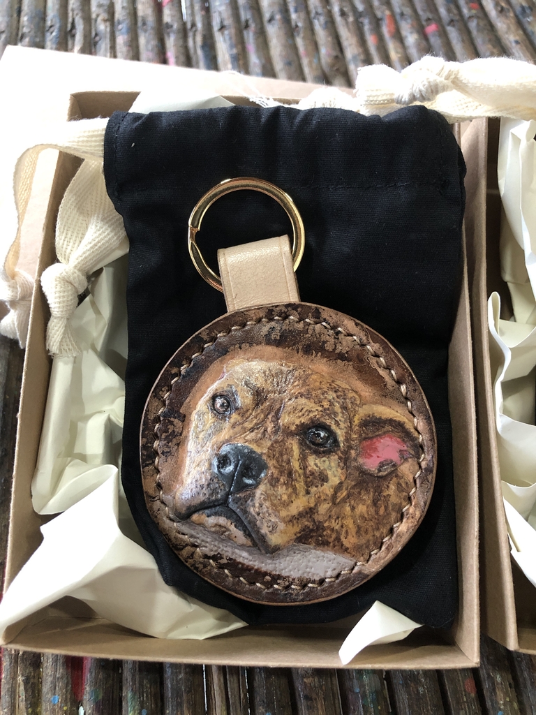 Custom Leather Keychain Pet - Buy in Feitio Arte