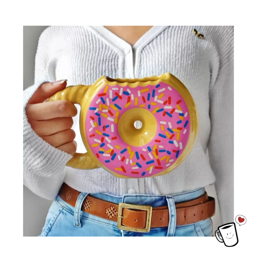 Caneca estilo donut/Cup Cake #caneca #xicara #doce #rosa #dourado