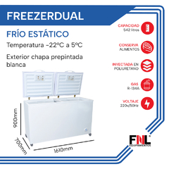 Freezer Dual 542 Lts Frío Estático FH550 en internet