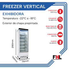 Freezer Vertical Exhibidora 590 Lts Baja Temperatura TEV600BTE en internet