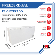 Freezer Dual 800 Lts Frío Forzado FH800F en internet