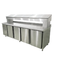 Mostrador bajo mesada 4 PUERTAS de 2,50 con cubreequipo MCR2500