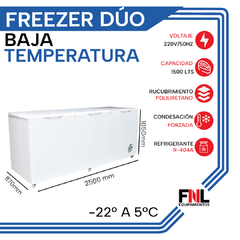 Freezer Dual 1500 Lts Frío Forzado FH1500 en internet