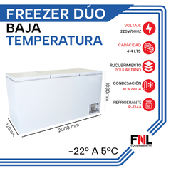 Freezer Dual 1050 Lts Frío Forzado FH1000 en internet