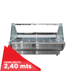 Batea Exhibidora Heladera Cúpula Recta a 45° 2,40 mts BER2400 - comprar online