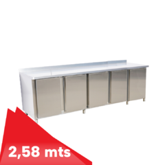 Mostrador bajo mesada 5 PUERTAS de 2,58 sin cubreequipo MRTF2580 - comprar online