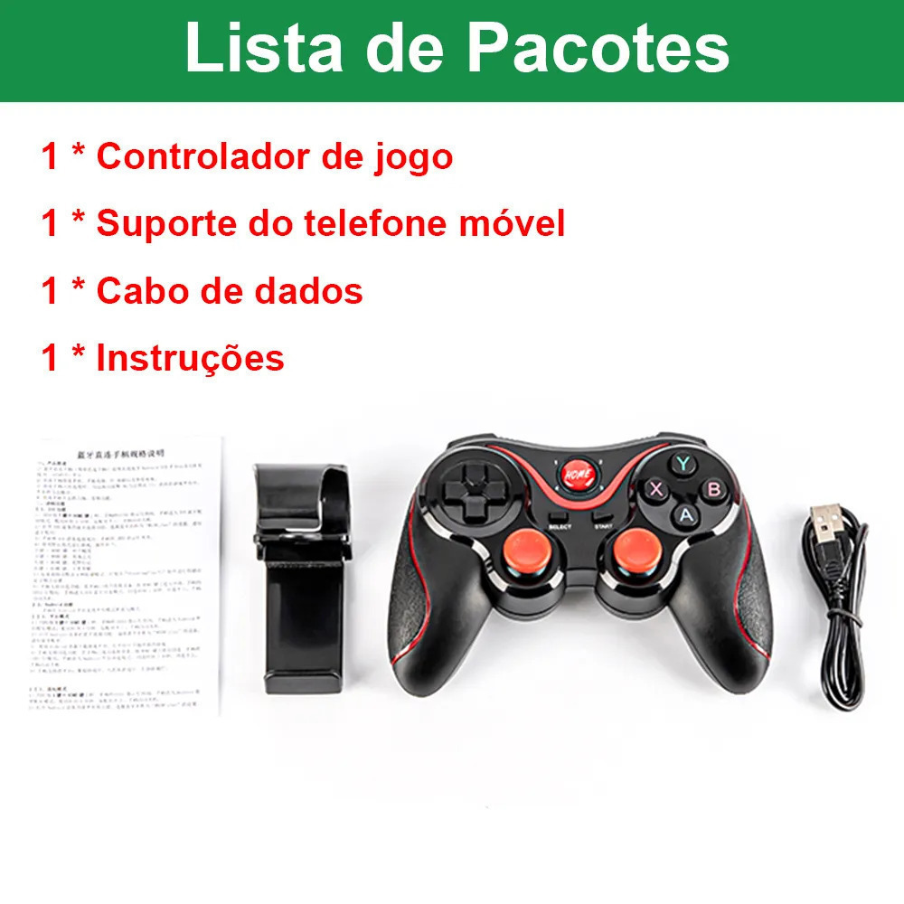 Controle Gamepad Bluetooth Joystick Para Celular Android Ios