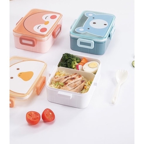 Box lunch infantil con bonito diseño kawaii