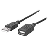 Extensión de cable usb V2.0, 1.8mt negro -MANHATTAN-