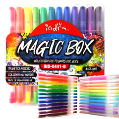 Plumas de gel neon -pastel, 24 pz, MAGIC BOX (IND-0441-B) -INDRA- en internet