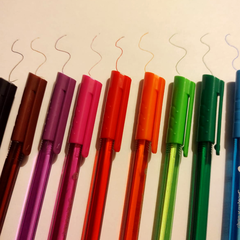 Set de 10 plumas de tinta de colores punta 1.00 mm, IND-0071 -INDRA- - comprar en línea