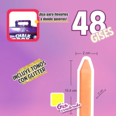 INDRA, Colección de Gises Jumbo 48pz, CHALK BOX, cuadrados 001 Set. - comprar en línea