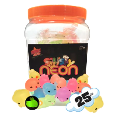 TABAMI, Squishy neon súper container 25 Piezas