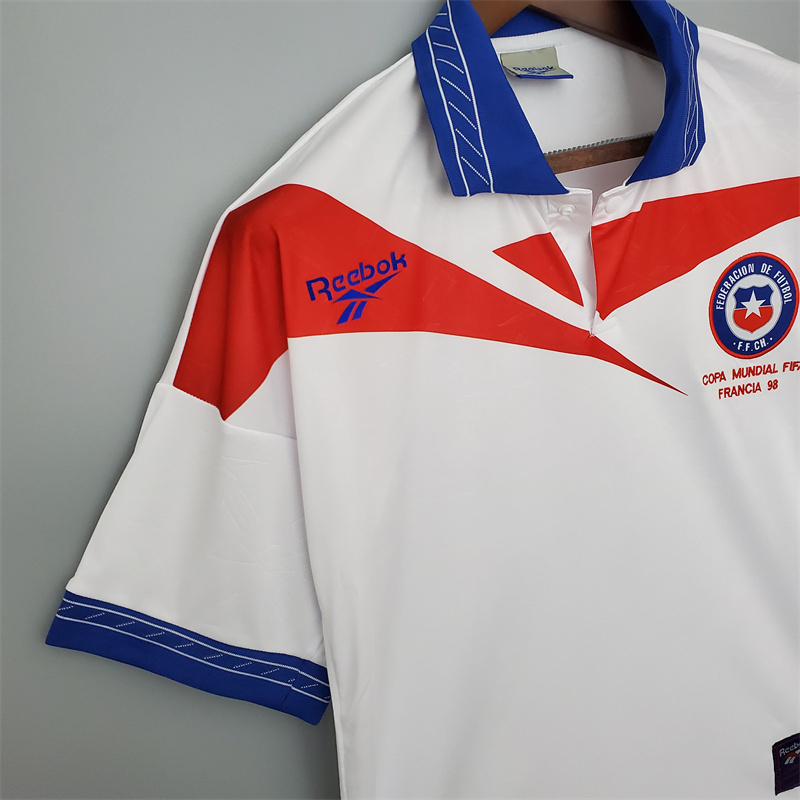 Camisa Retrô Seleção do Chile Copa 1998 Vermelha