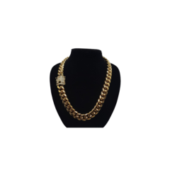 Imagen de Cadena broche Iced Out Zirconias Acero 316L