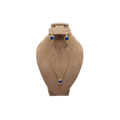 Set Lapislázuli Plata .925 bañada en Oro 14K