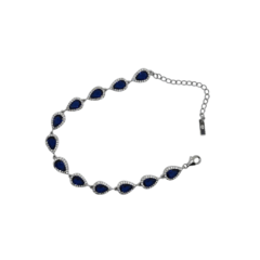 Brazalete Gotas de Zirconia Azul