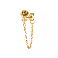 Arete Rosa sobre Plata .925 con baño de Oro 18K