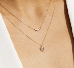 Gargantilla de Oro 14K con 3 Piedras de Luna - comprar en línea