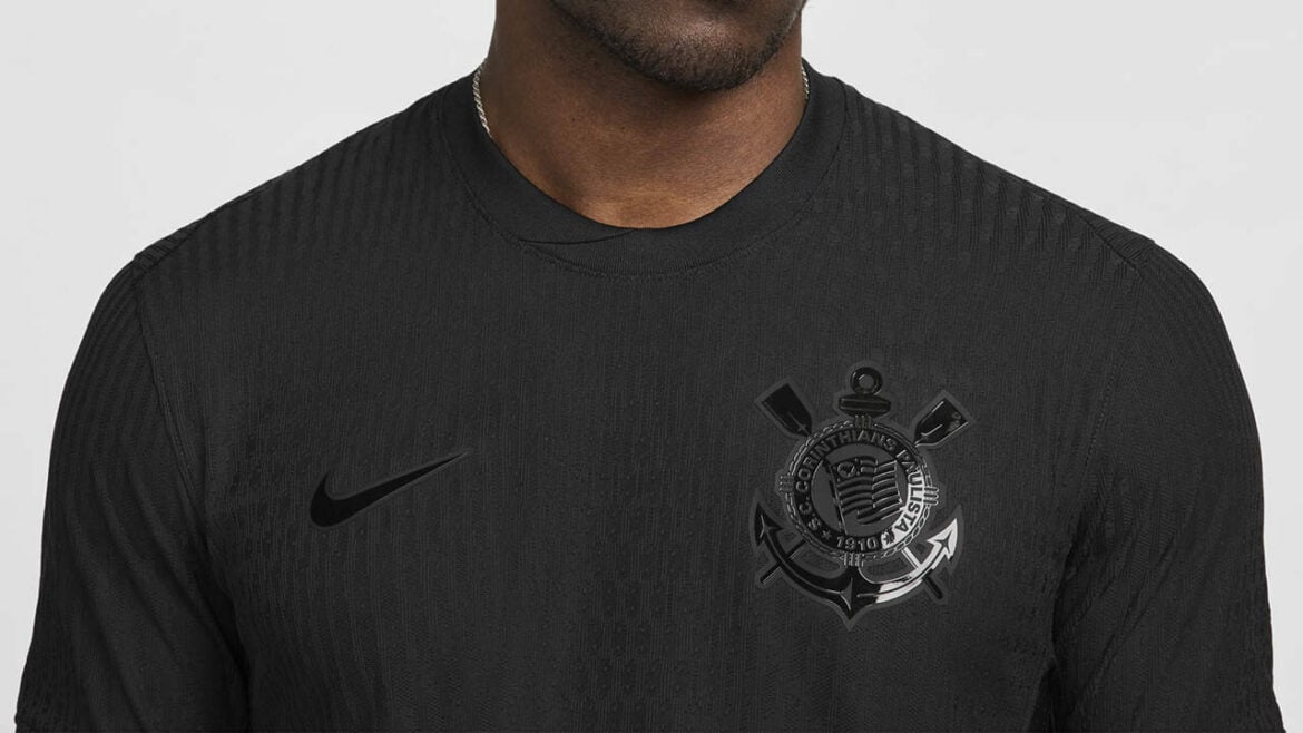 Camisa Corinthians Toda Preta Versão Jogador 2024 (All Black) Nike