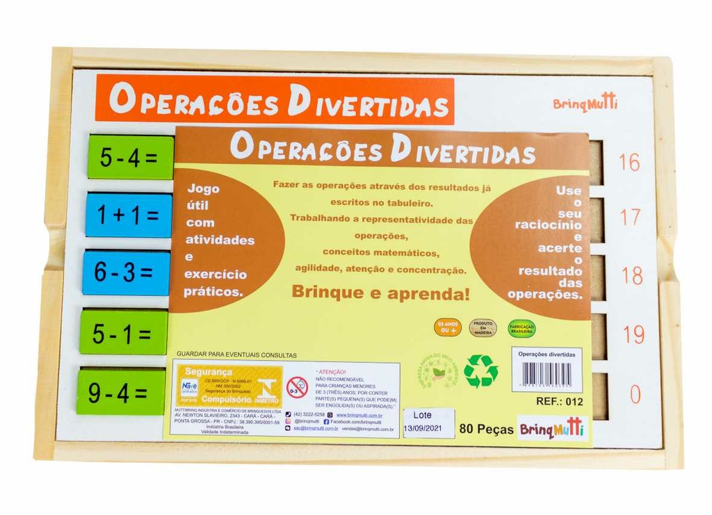 Operações Divertidas - BrinqMutti - Lalalúdica