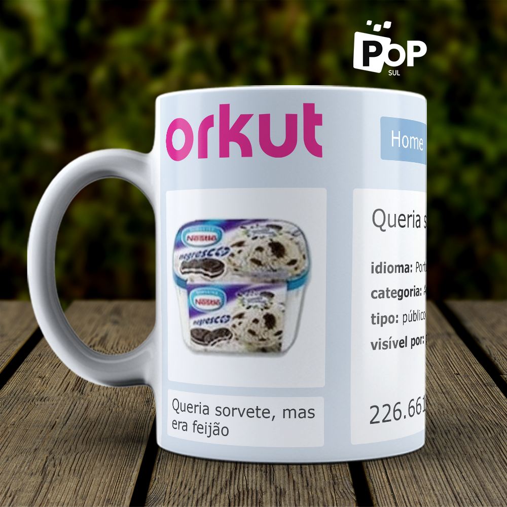 Queria Sorvete Mas Era Feijão Caneca Personalizada 