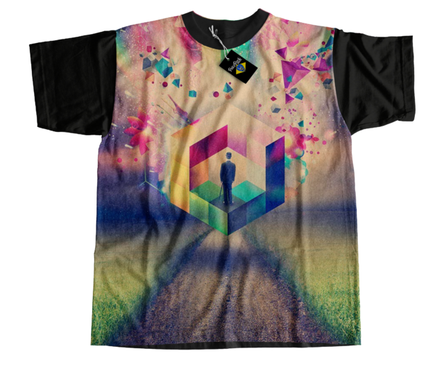 Camiseta Camisa Psicod Lica Squared Rave Psy Trance