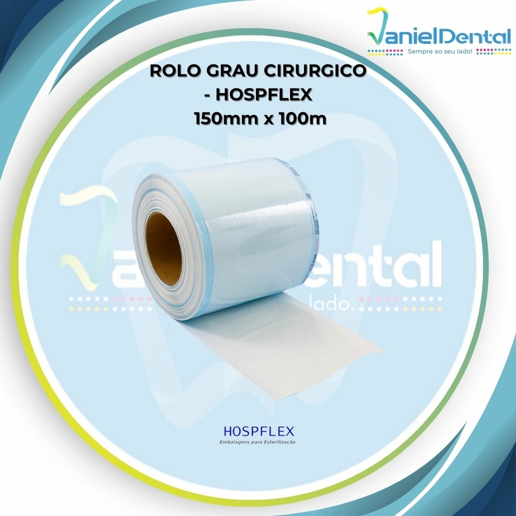 Rolo Grau Cirurgico Hospflex 150mm X 100m 3162