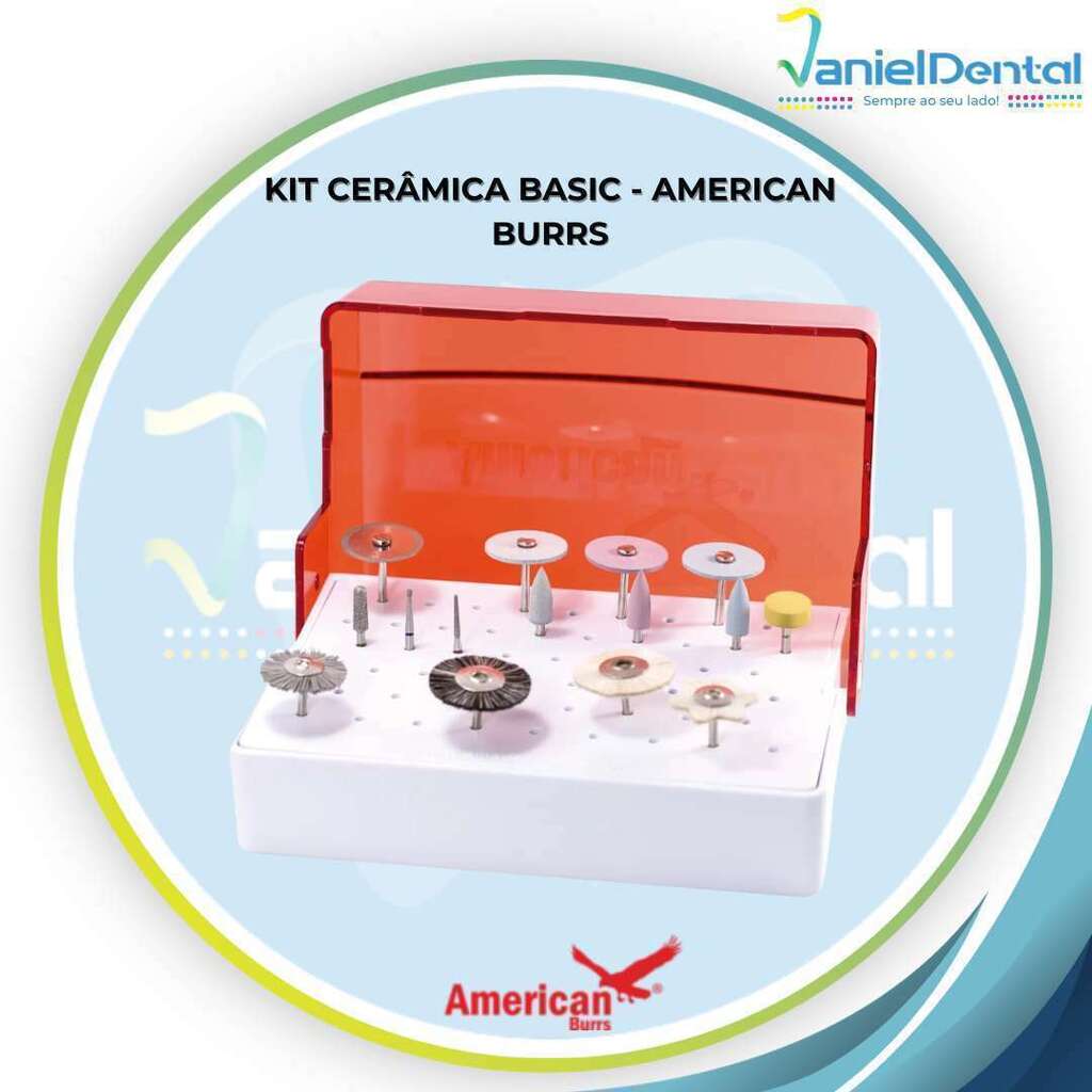 KIT CERÂMICA BASIC - AMERICAN BURRS - - Daniel Dental