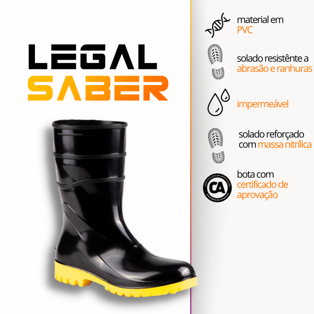 Bota Com Ca Para Motoboy Com Bico De Pvc Botina Impermeavel