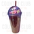 VASO BURBUJA ACRILICO CON FIGURIN con Glitter rojo
