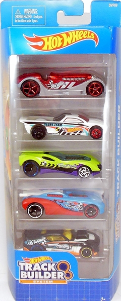Kit 5 carrinhos - Hot Wheels - Track Builder System - DVF89