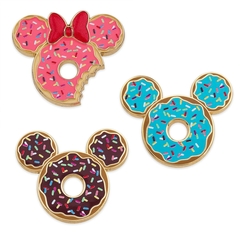 Broche Pin - Mickey e Minnie Mouse - Donut Pin Set