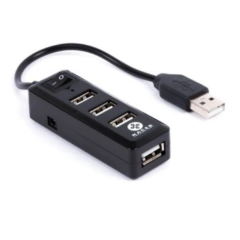 HUB 4 PUERTOS USB 2.0 NACEB TECHNOLOGY NA-143 NEGRO