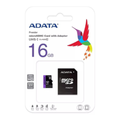 MEMORIA FLASH ADATA, 16GB UHS-I CLASE 10 CON ADAPTADOR