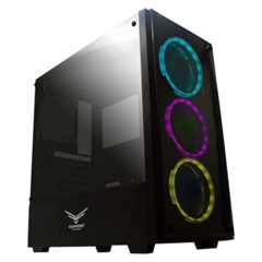 GABINETE GAMING NACEB TECHNOLOGY PLAYER CRYSTAL CASE NA-0603, FULL ATX, NEGRO