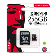 MICRO SD KINGSTON , 256 GB, NEGRO