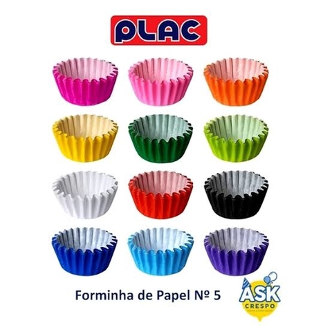 Forminha para Mini Cupcake - Azul Claro - 45 unidades - Plac