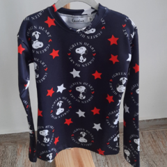 Remera Snoopy Negra - Frisada