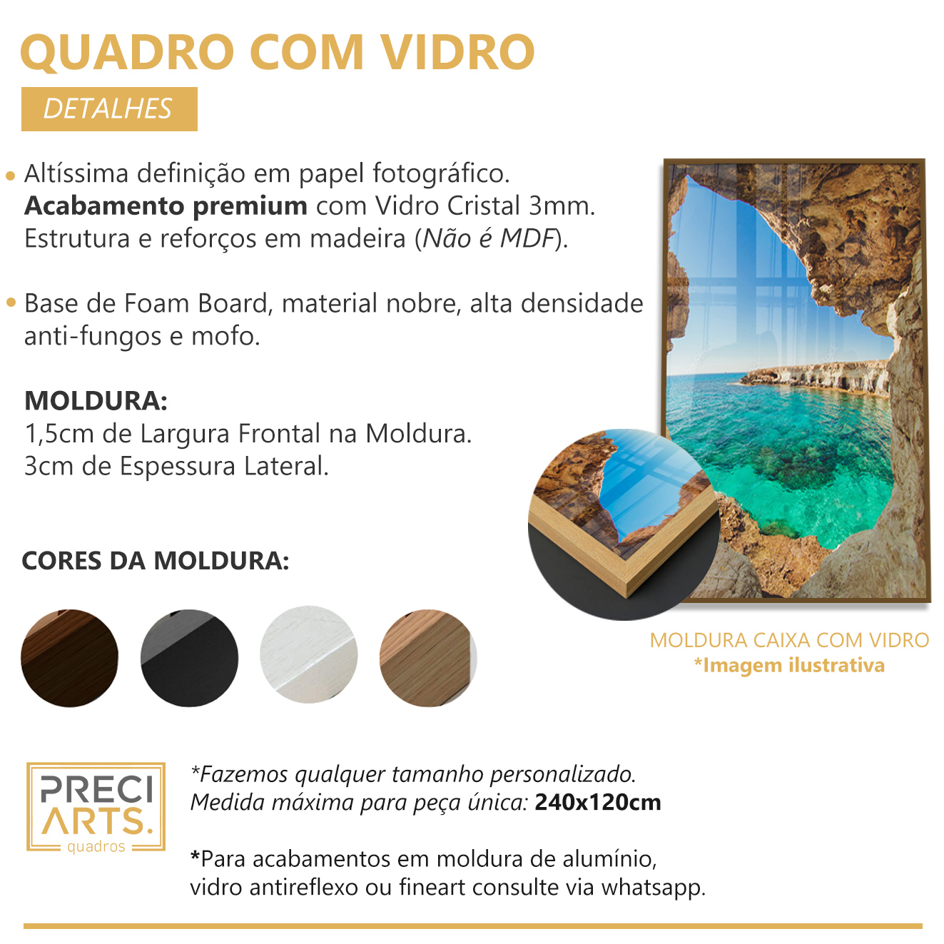 Quadros Portais com Vidro Preciarts