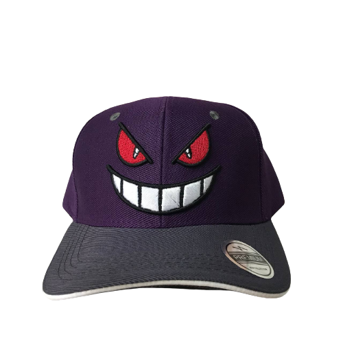 Boné Anime Gengar Pokemon Roxo Com Regulagem Bordado