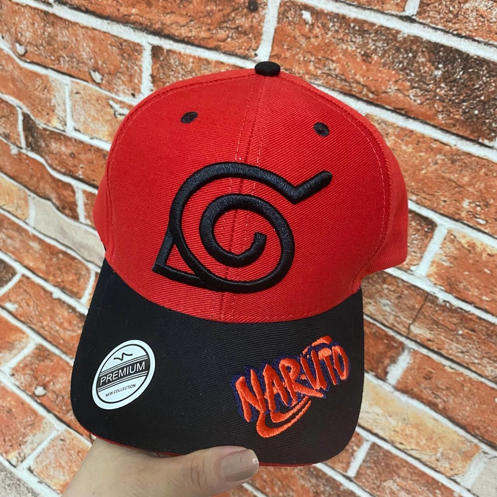 Chapéu Bucket Hat Naruto Akatsuki Nuvem Vermelha