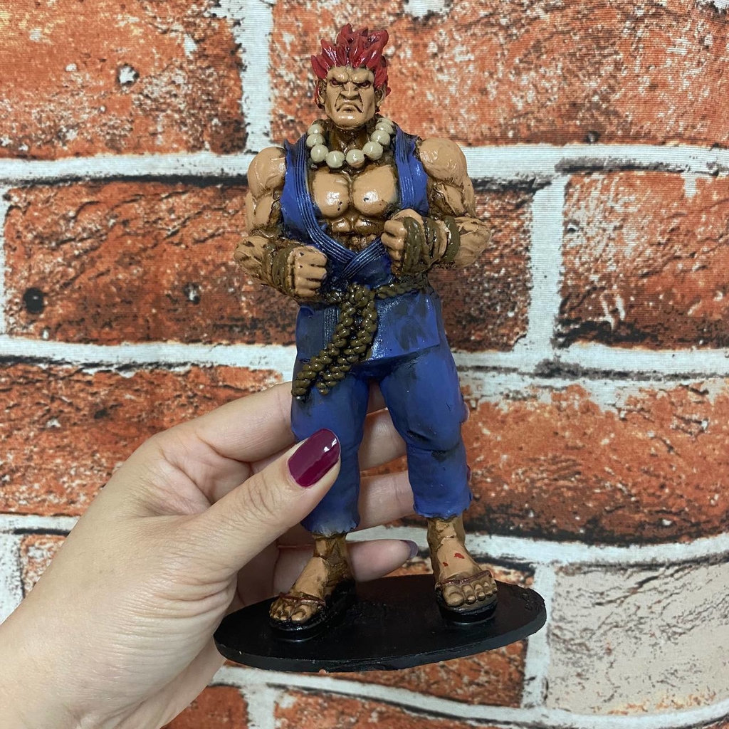 Boneco Akuma Street Fighter Estátua Colecionável Resina