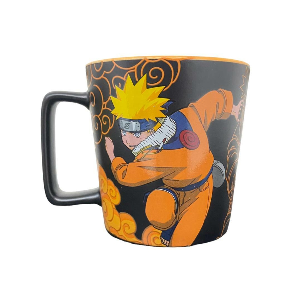 Kit Chinelo e Caneca de Plástico Rígido Naruto Uzumaki Neon