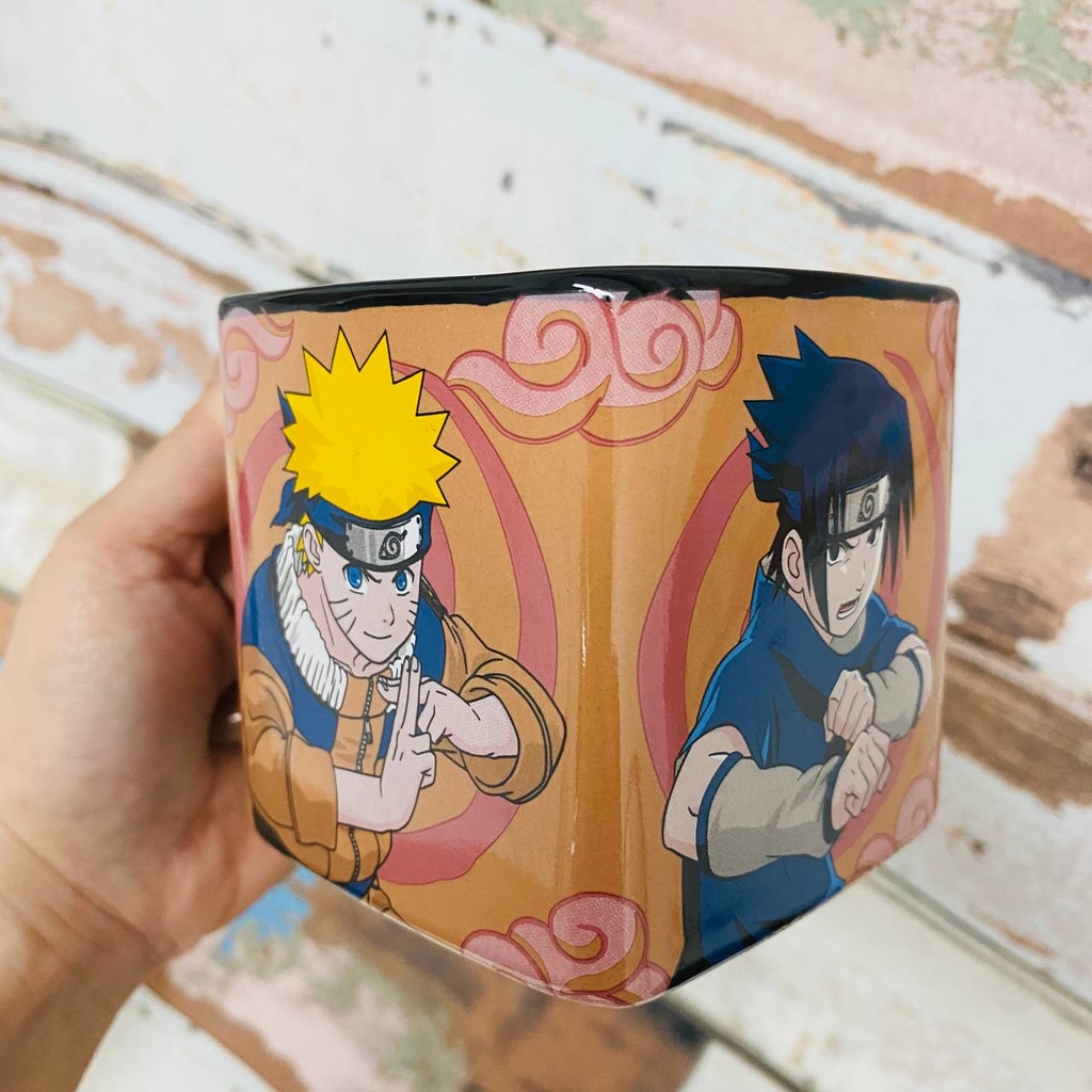 Caneca Nuvens Akatsuki De Porcelana 200 Ml Oficial Naruto