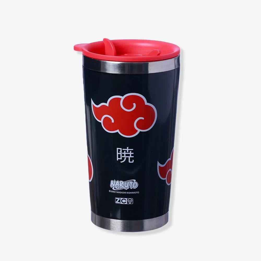 Caneca Nuvem Akatsuki Naruto Cerâmica Preta 400Ml Oficial VIZ