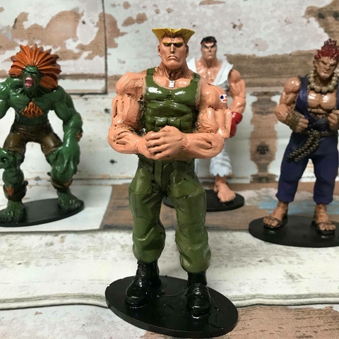 Super-herói Boneco Guile do Street Fighter