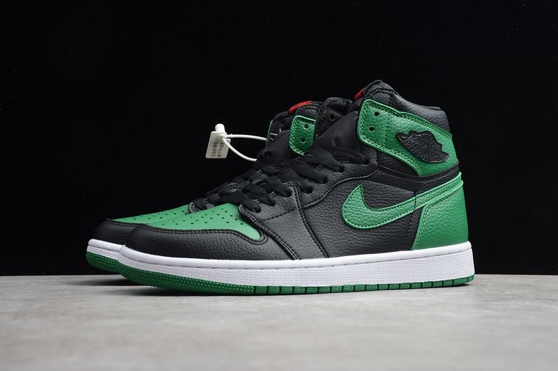 green and black jordan 1s