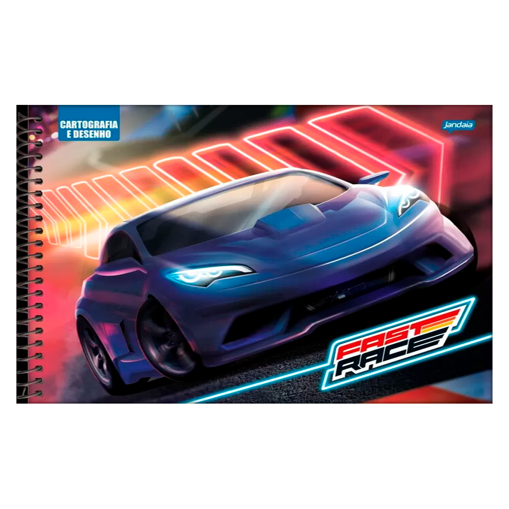 Caderno de Cartografia e Desenho Espiral Capa Dura X-Racing 80