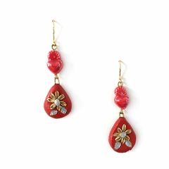 Aretes de barro pintado - 1